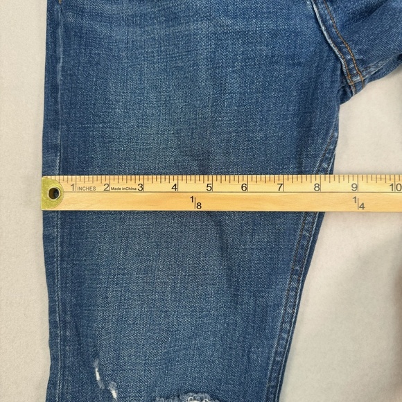 Abercrombie & Fitch Ankle Straight Jeans Womens Size 25/0 Medium Blue High Rise - Picture 11 of 12